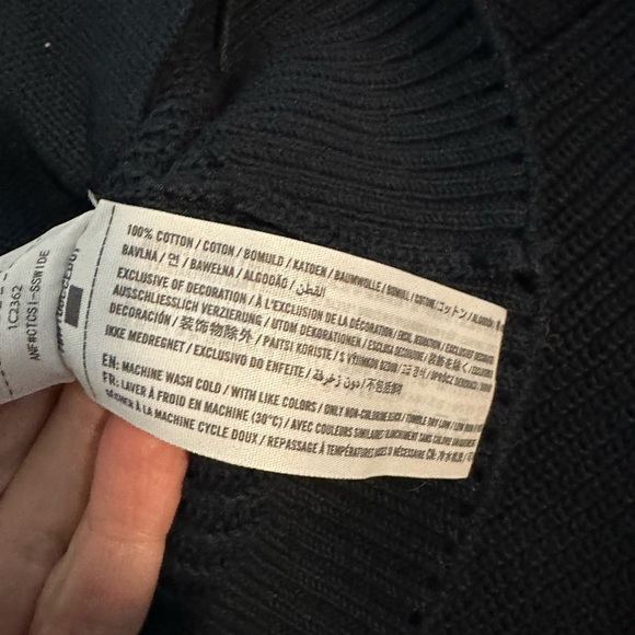 A112 Abercrombie & Fitch XL Shawl Collar Varsity Cardigan Navy Preppy Academia - Picture 7 of 8